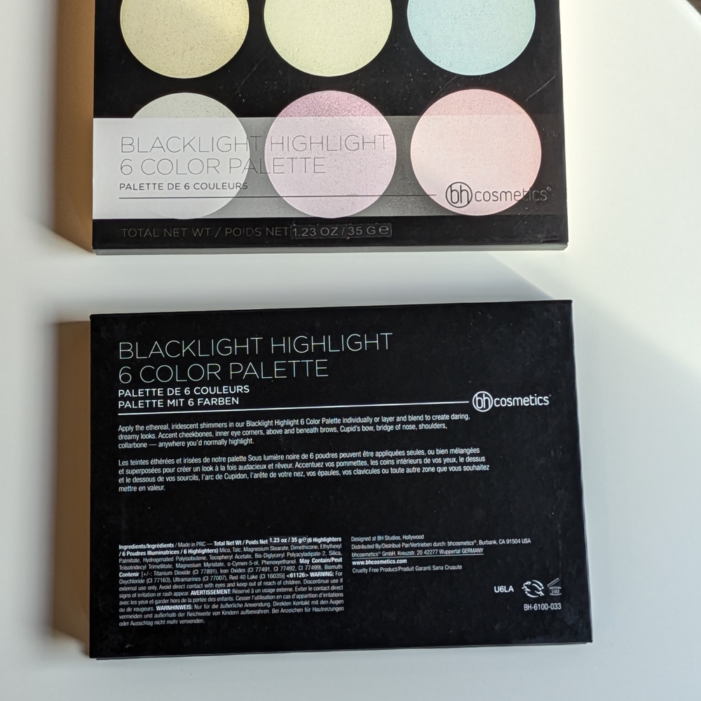 BH Cosmetics Highlight Blacklight Palette - Cream, Pink, Blue -NIB - Picture 7 of 7
